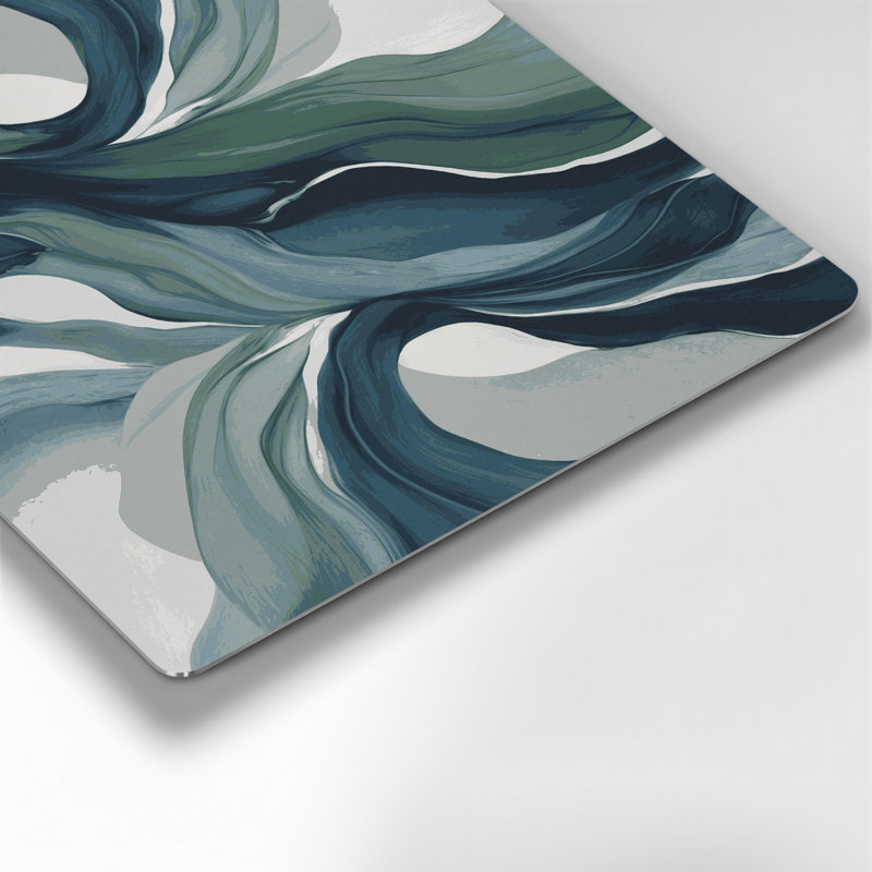 Paysage abstrait, art mural bleu en métal 31