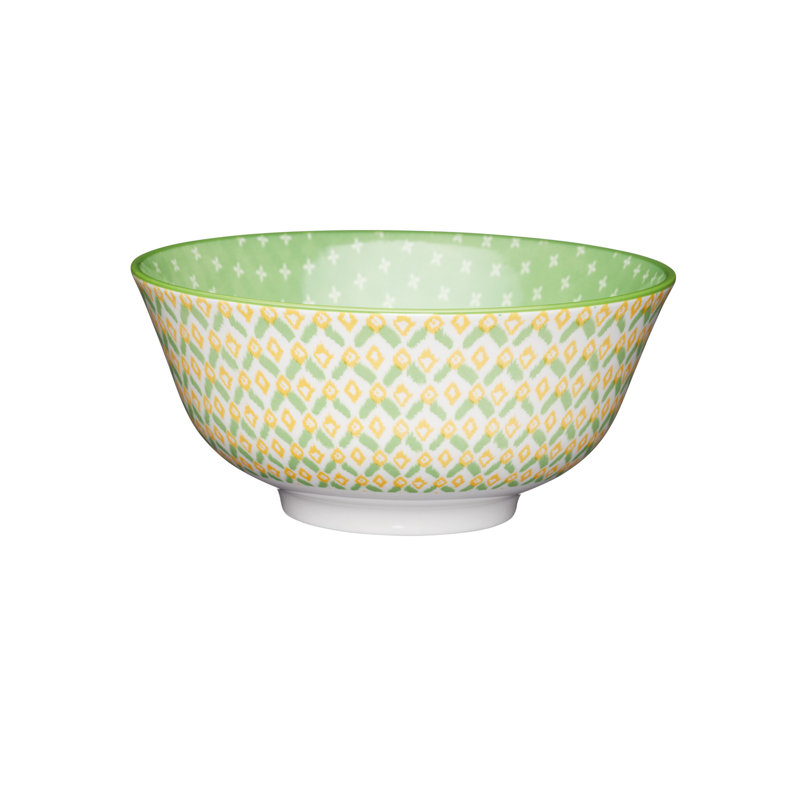 500ml Glazed Stoneware Geometric Soup Bowl