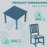 Outdoor Patio Dining Set, Including A Square Table And 4 Armless Chairs-1609181390