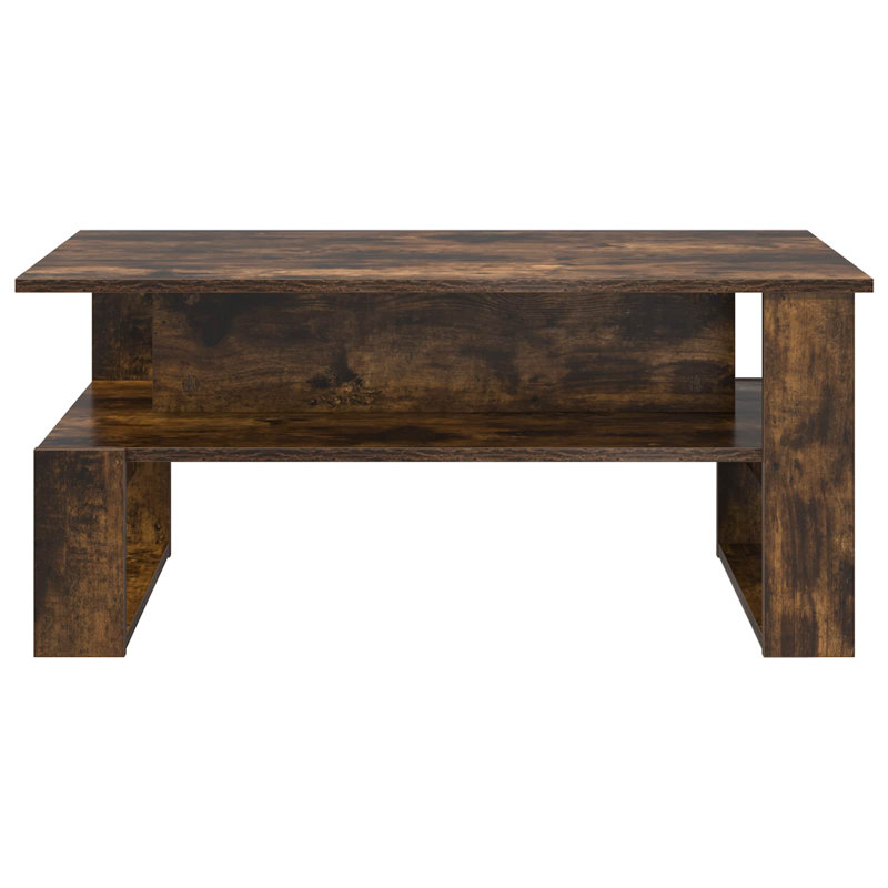 Coffee Table with Storage, Smoked Oak