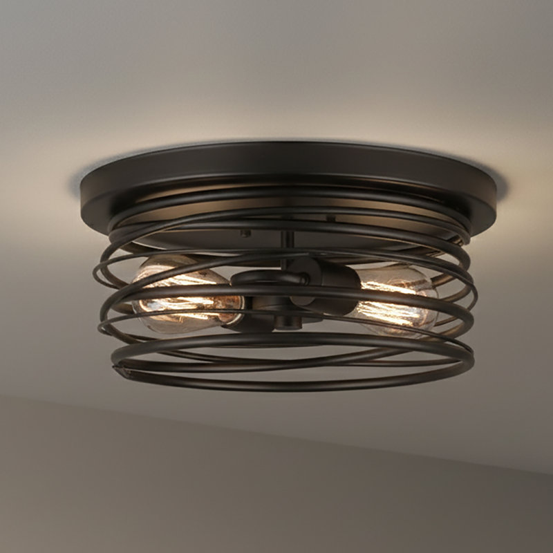 Plafonnier encastré tambour 2 lumières 13,75 po Alvera