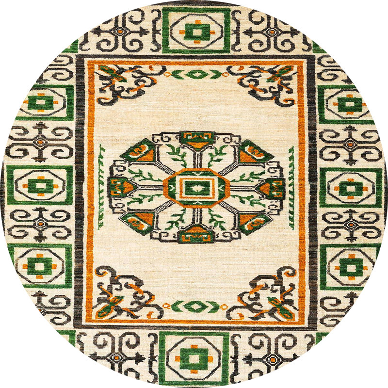 Tapis abstrait moderne 1841, Rond 6 pi