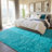 Solid Rug Soft Fluffy Blue Indoor Area Rug for Living Room Bedroom Nursery Kids Room-805677181-835077179