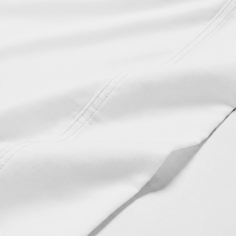 Ensemble de draps en coton mélangé à densité de tissage supérieure 800 fils Superior, Blanc
