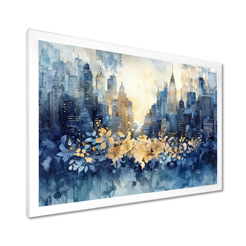 Odessie - Cityscapes Wall Art, Cadre de photo unique, H 24 po x l 32 po, Blanc
