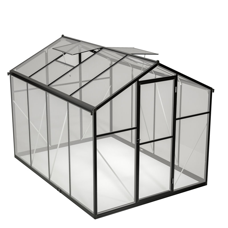 Serre en aluminium d'extérieur - Installation rapide et protection en polycarbonate pour une ventilation sûre des jardins