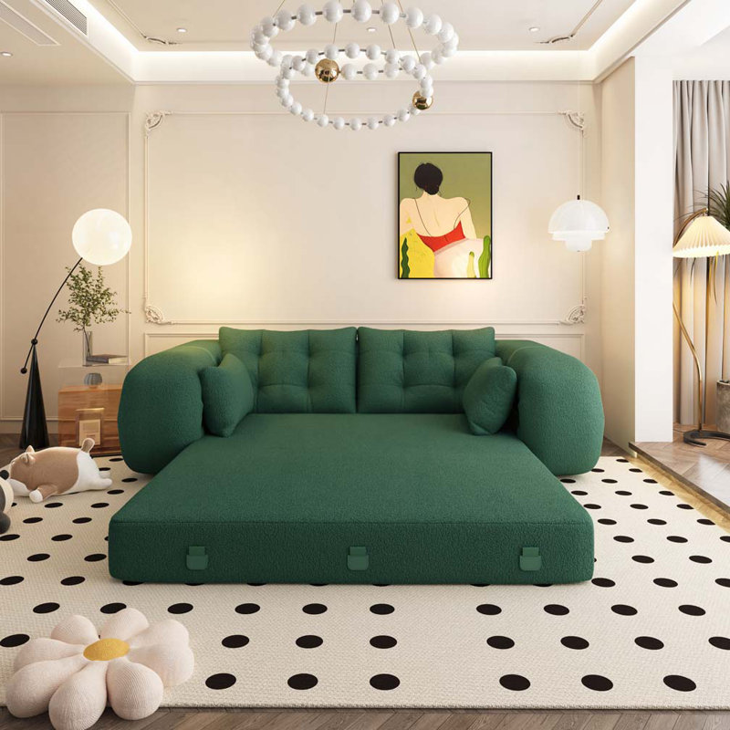 Canapé-lit Teddy, Vert