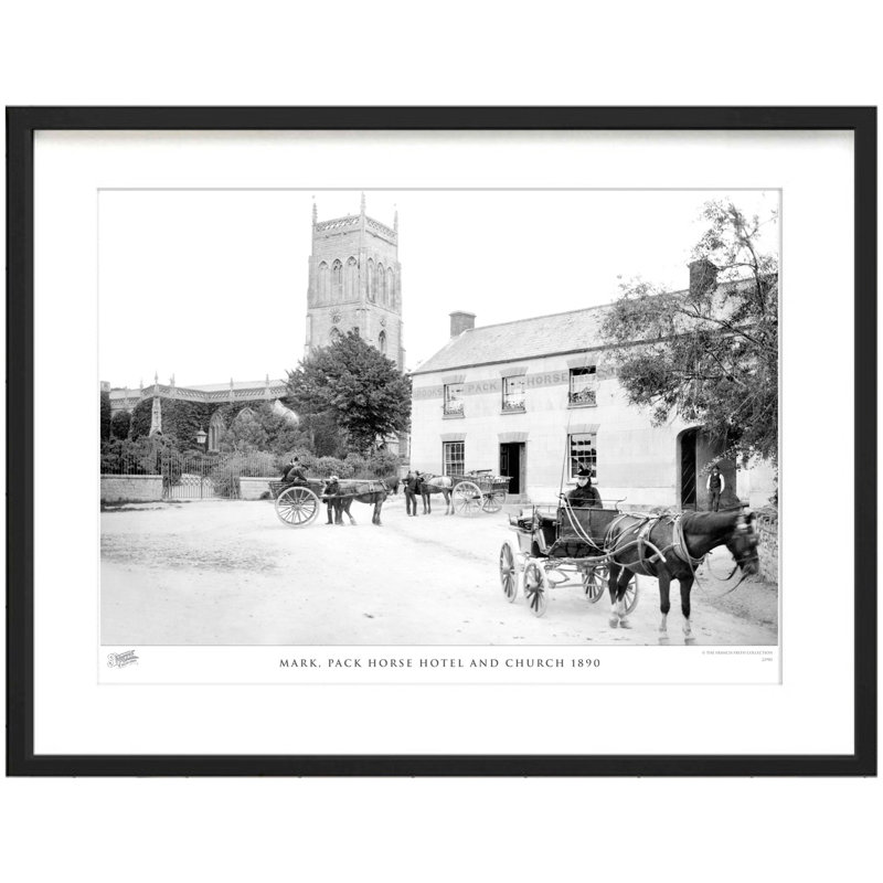 Mark, Pack Horse Hotel And Church 1890 - Single Picture Frame Print, 28cm H x 36cm W x 2.3cm D