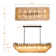  Lohan 4-Tier Dimmable Rectangle Kitchen Island Glass Chandelier Ceiling Pendant Lights(Bulbs Included)