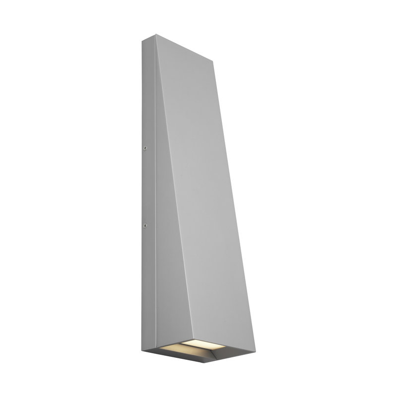 Pitch LED Outdoor Flush Mount, 19" H x 5" W x 3.9" D, Silver