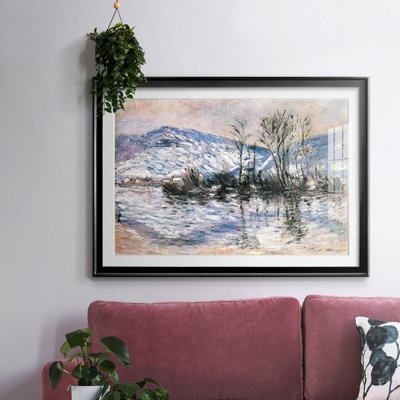 La seine à Port Villez, effet de neige 02, 1885, reproduction d'art encadrée