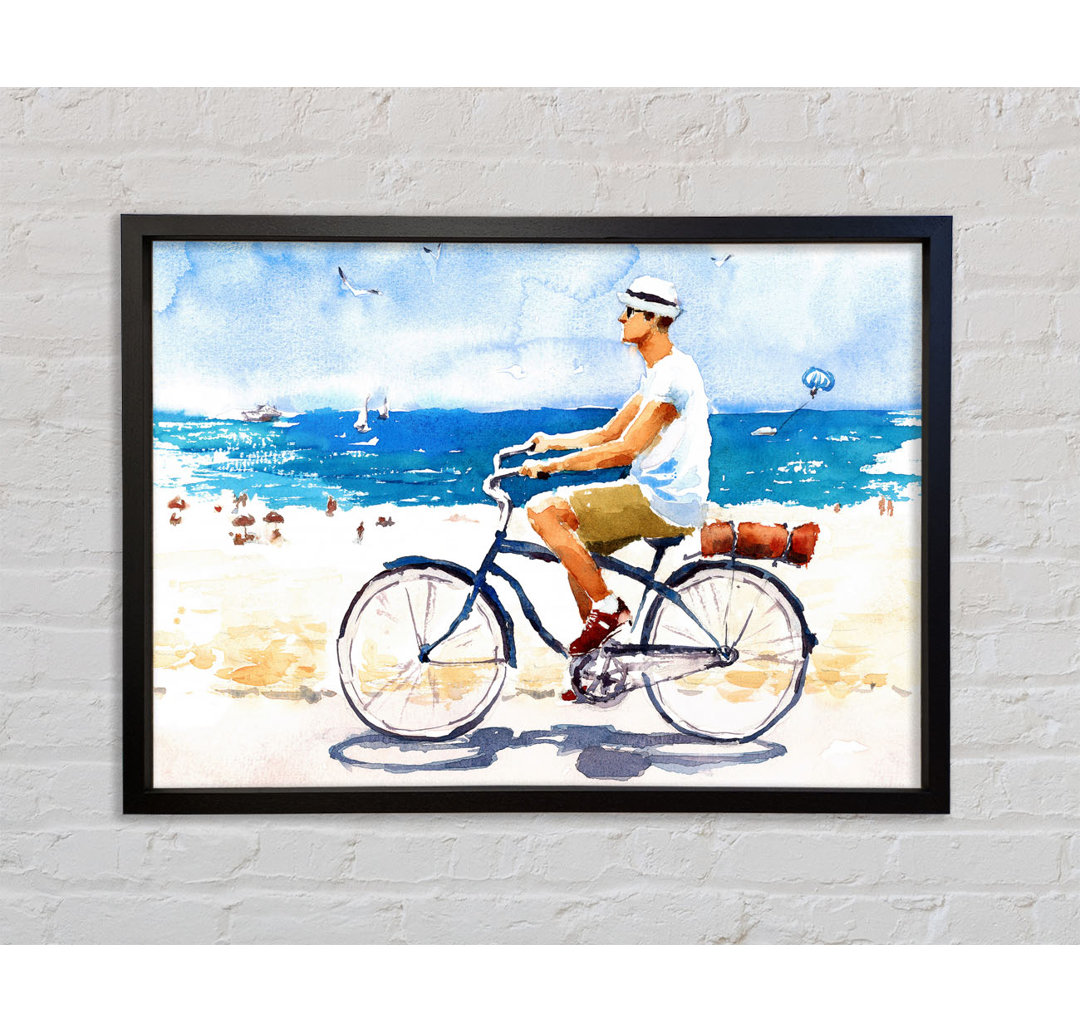 Cycling In Paradise - Einzelner Bilderrahmen Kunstdrucke auf Leinwand