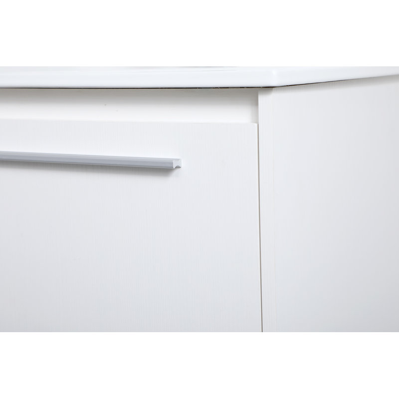 Kasper 24'' Single Bathroom Vanity with Resin Top, White