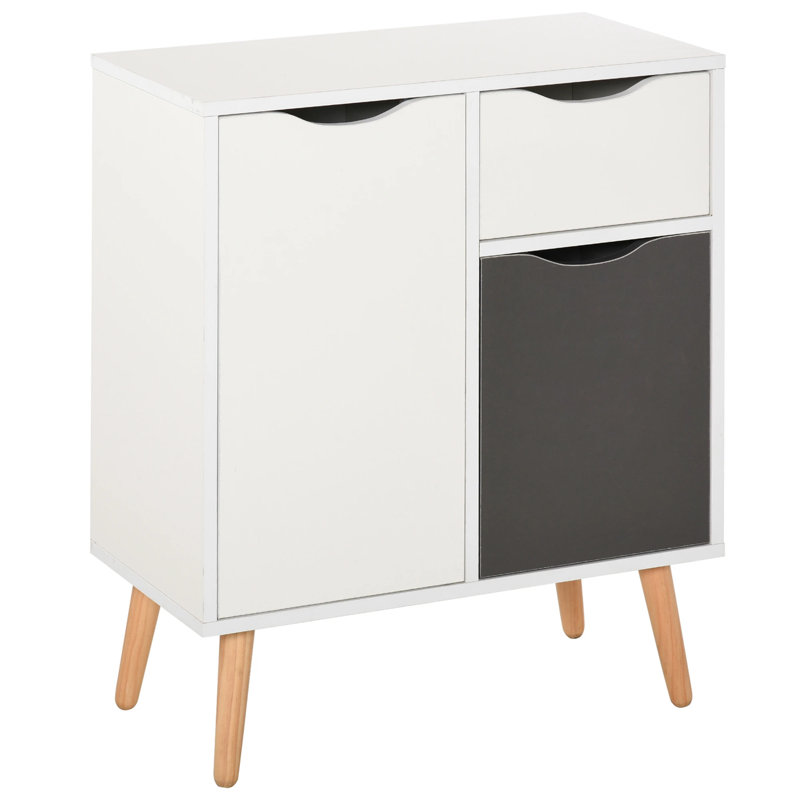 Kamden 60cm Sideboard, White/Black
