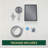 Adjustable 12" Rectangular High Pressure Dual Shower Head with 6-Spray Handheld Shower-112255223