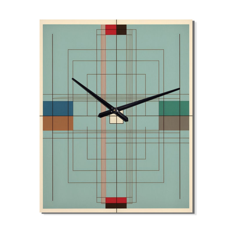 Vintage Mid-Century Graphics IV - Abstract Mid Century Wall Clock, Small
