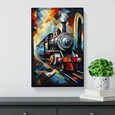 Steam Train Cubism No.3 - Print