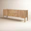Console média à 2 portes et 1 tiroir en bois brun clair Phil-1273776351