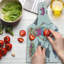 Multicolore, planche à découper en verre trempé Ambesonne Fitness