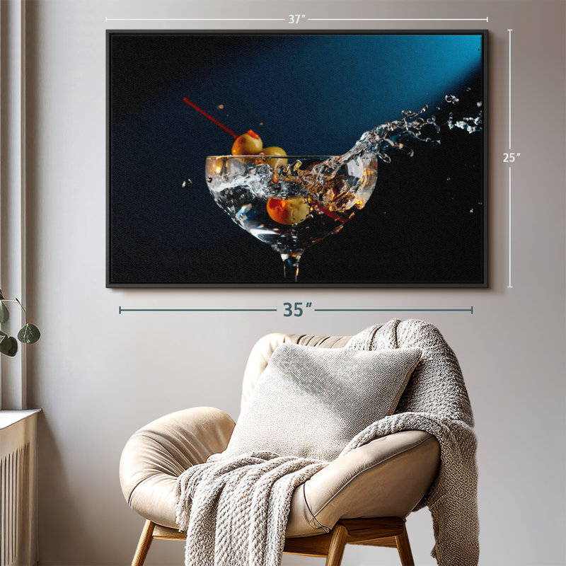 Splash Martini, reproduction sur toile, H 25 po x l 37 po