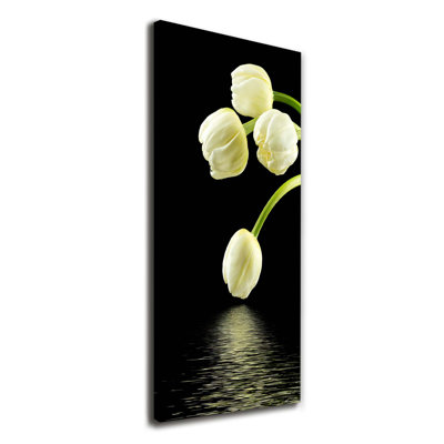 White Tulips - Wrapped Canvas Print