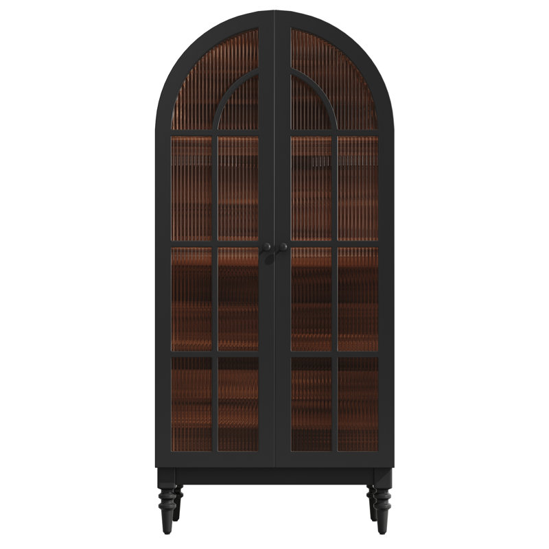 76 cm W Display Cabinet, Brown