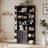 75" Tall 6-Tier Wooden Bookshelf with Storage Cabinet and Doors - Wide Organizer-709374361
