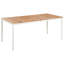 Kahrama Rectangular Acacia Solid Wood Steel Outdoor Dining Table - 180 cm W 90 cm D