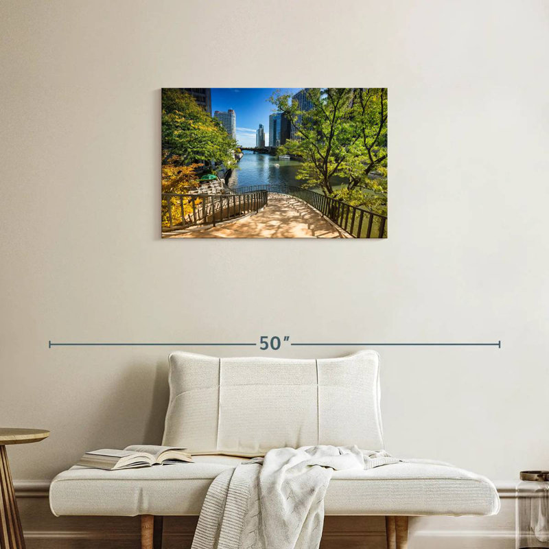 Sireci Chicago Riverwalk Stairs, 20" H x 30" W
