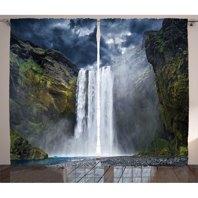 Semi-Sheer Rod Pocket Curtain Panels, 54" x 84"