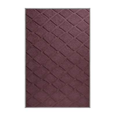 Machine Washable Trellis Brown Area Rug