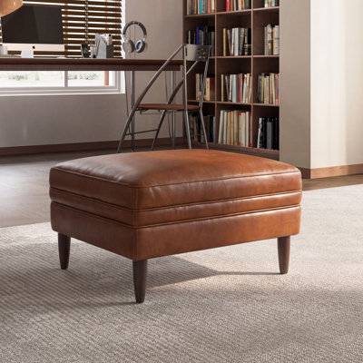 Repose-pieds en cuir véritable 30,31 po Leyla