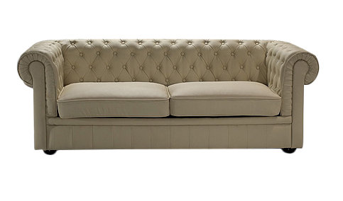 Genuine Leather Sofa, Beige