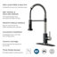 Robinet de cuisine avec douchette rétractable, robinet de cuisine en acier inoxydable, robinets de lavabo à ressort à une poignée et utilitaire à 1 ou 3 trous, robinets de cuisine pour campoir de camping-72790128