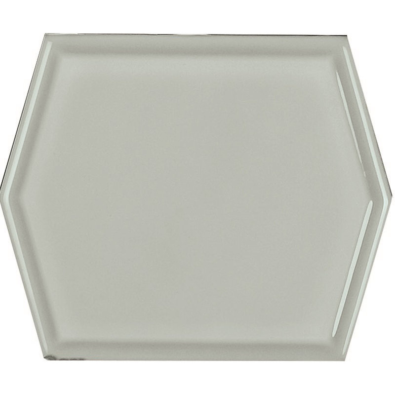 Chantelle 5 po x 6 po Carreau de céramique hexagonal biseauté brillant, Ulysse