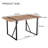 55" Mid-Century Modern Industrial Rectangle Dining Table for Small Spaces-95104483-71806695