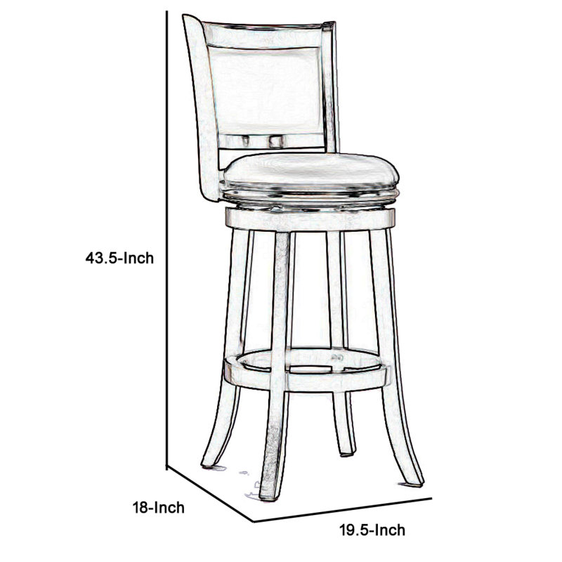 Tabouret tournant Joycelin, Bar Stool (29"Seat Height)