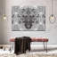 «Black Damask», reproduction sur toile-93060443
