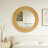 Modern Round Wall Mirror With Textured Frame, 27.6" Decorative Accent Mirror For Living Room, Bedroom & Entryway