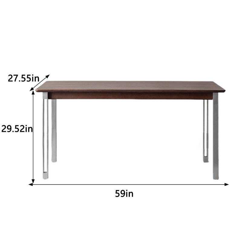 Table de salle à manger Mishak, L 27,55 po x L 59 po