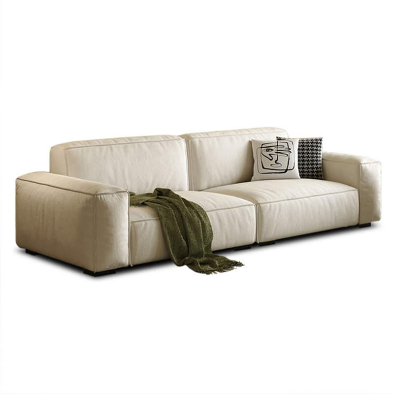 Coussin modulaire 100% polyester, H 29,13 po x l 94,49 po x P 37,4 po, Blanc