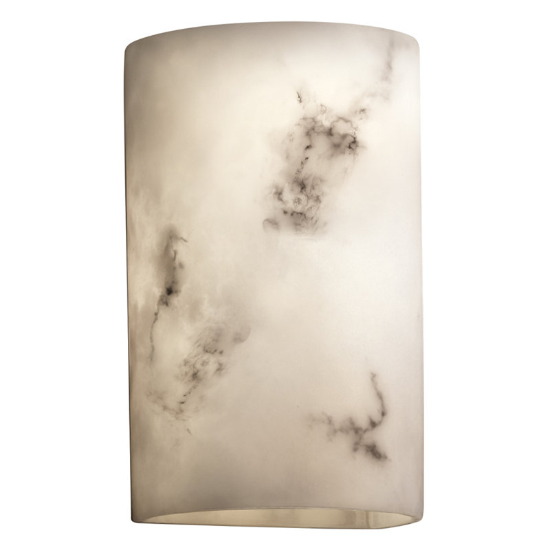 Werlin Resin LED Flush Mounted Sconce, 9.25" H x 6" W x 4.25" D