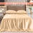 Elegant Comfort Luxurious 4-Piece Silky Satin Sheet Set, Skin And Hair Friendly, Wrinkle, Fade, Stain Resistant With Deep Pockets Fitted Sheet, Cooling Soft Satin Sheet Set-126541391-126541390
