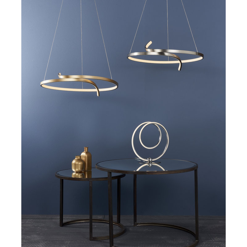 Porcelli 1 - Light LED Unique/Statement Pendant, Gold