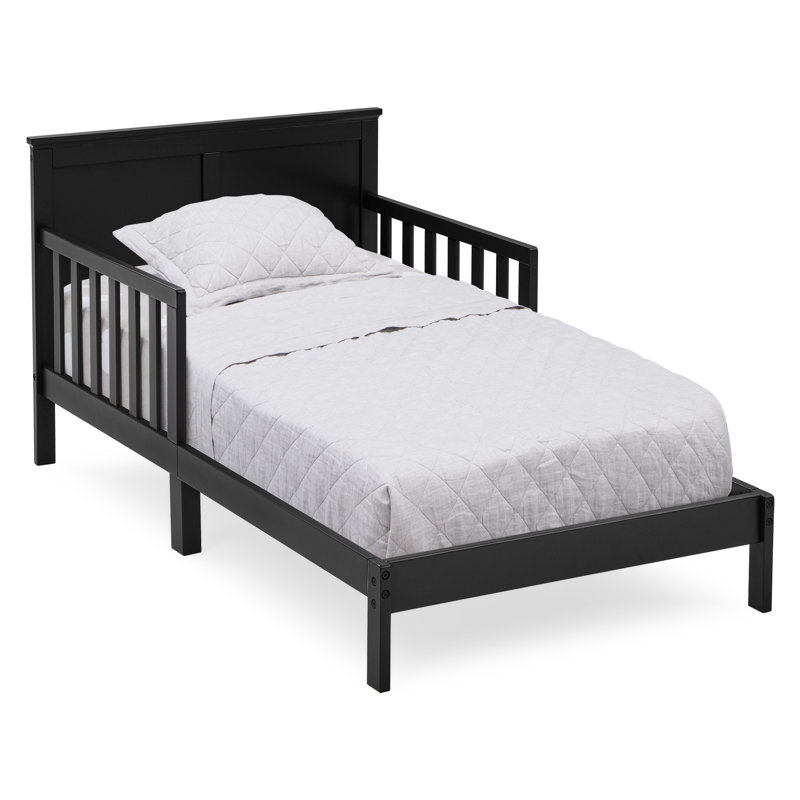 Delta Children Collins Wood Toddler Bed, Greenguard Gold Certified, Midnight Gray, Midnight Gray