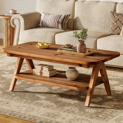 47.2"W Solid Wood Coffee Table