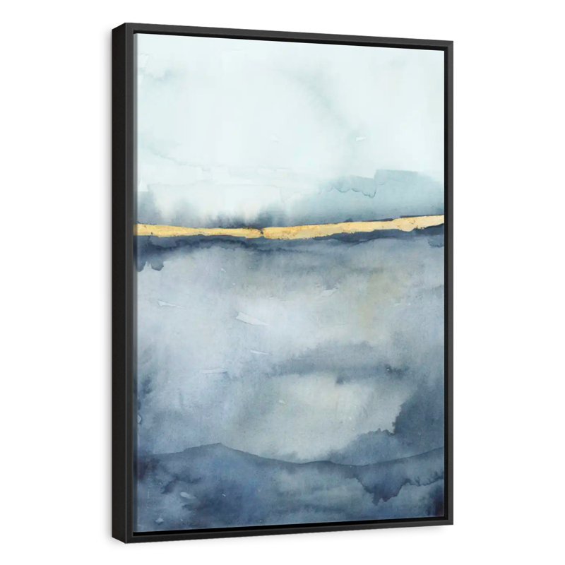 Horizon côtier II, 13 po x 19 po, Cadre flottant noir
