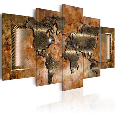 " Steel Map " 5 - Pieces