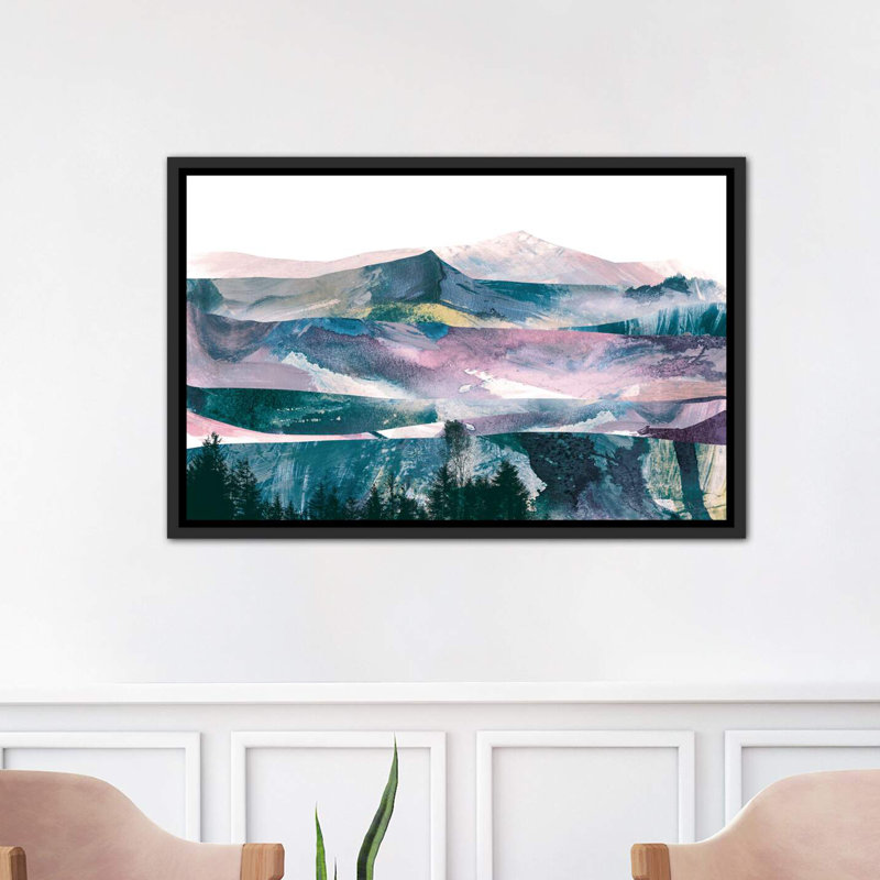 « rose range » par dan hobday-print, H 26 po x l 40 po x 1,5 po, Toile avec cadre noir