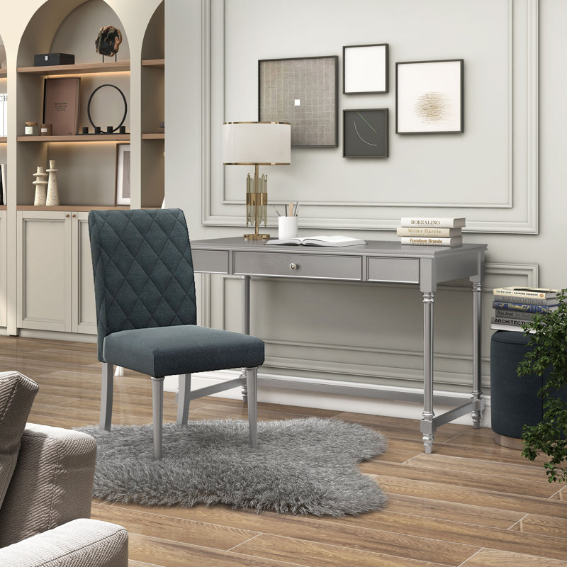 Eunie Solid Wood Base Writing Desk